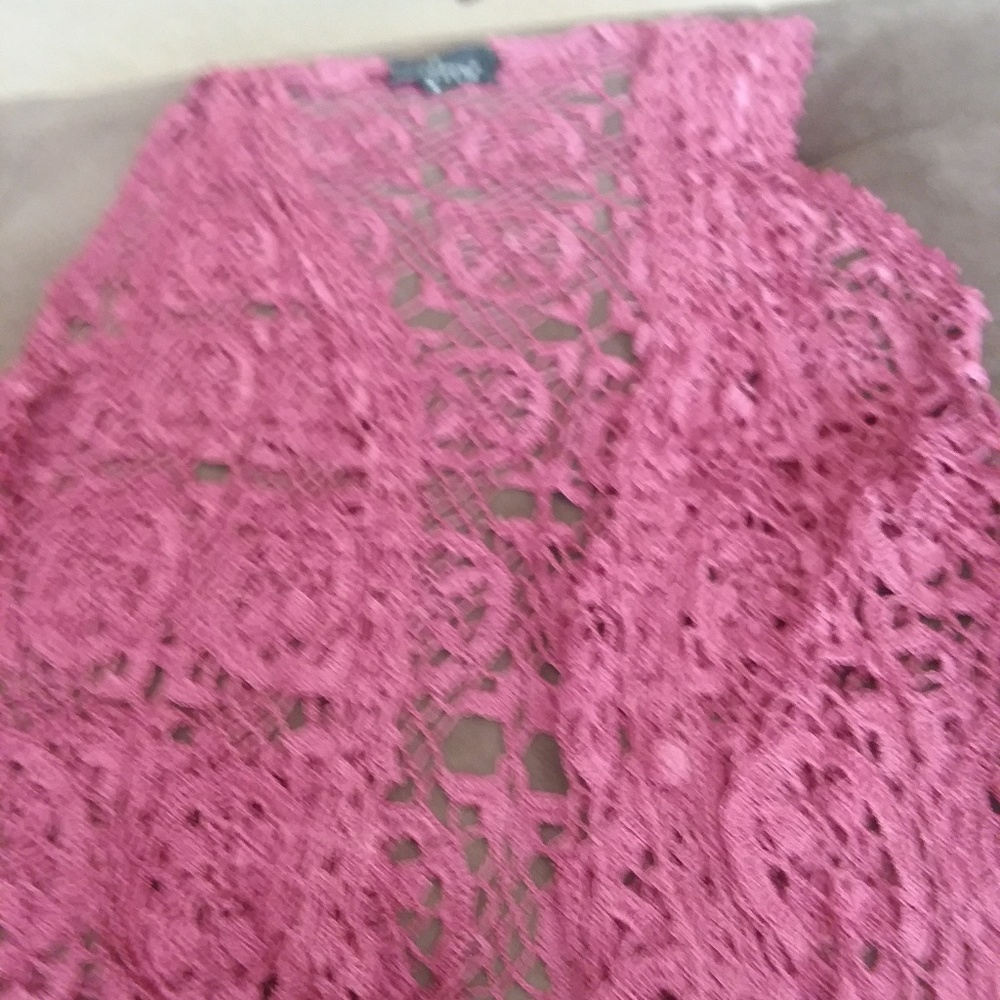 Maroon crochet vest